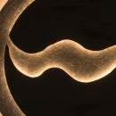 Nieszablonowa lampa industrialna LED, srebrno-drewniana RegenBogen Techno 712011601