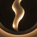 Nieszablonowa lampa industrialna LED, srebrno-drewniana RegenBogen Techno 712011601