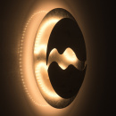 Nieszablonowa lampa industrialna LED, srebrno-drewniana RegenBogen Techno 712011601