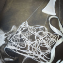 Nietypowa, designerska lampka wisząca Elva Maytoni Modern P229-PL-01-GR