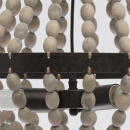 Niezwykła lampa wisząca beżowa. drewniana konstrukcja RegenBogen Loft 679010603