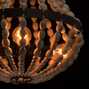 Niezwykła lampa wisząca beżowa. drewniana konstrukcja RegenBogen Loft 679010603