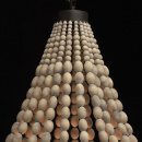 Niezwykła lampa wisząca beżowa. drewniana konstrukcja RegenBogen Loft 679010603