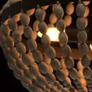 Niezwykła lampa wisząca z drewnianymi koralami RegenBogen Loft 679010704