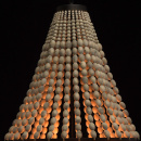 Niezwykła lampa wisząca z drewnianymi koralami RegenBogen Loft 679010704