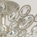 Nowoczesna 3-punktowa lampa sufitowa, satynowo-srebrna, kryształy MW-LIGHT 345012303