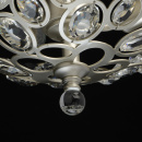 Nowoczesna 3-punktowa lampa sufitowa, satynowo-srebrna, kryształy MW-LIGHT 345012303