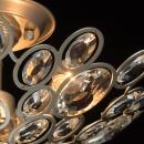 Nowoczesna 3-punktowa lampa sufitowa, satynowo-srebrna, kryształy MW-LIGHT 345012303