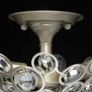 Nowoczesna 3-punktowa lampa sufitowa, satynowo-srebrna, kryształy MW-LIGHT 345012303