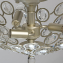 Nowoczesna 3-punktowa lampa sufitowa, satynowo-srebrna, kryształy MW-LIGHT 345012303