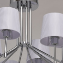 Nowoczesna 8-ramienna lampa sufitowa, różowe, plisowane klosze akrylowe 103010308