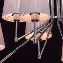 Nowoczesna 8-ramienna lampa sufitowa, różowe, plisowane klosze akrylowe 103010308