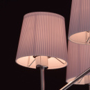 Nowoczesna 8-ramienna lampa sufitowa, różowe, plisowane klosze akrylowe 103010308