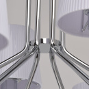 Nowoczesna 8-ramienna lampa sufitowa, różowe, plisowane klosze akrylowe 103010308