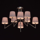 Nowoczesna 8-ramienna lampa sufitowa, różowe, plisowane klosze akrylowe 103010308
