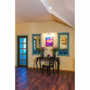 Nowoczesna, chromowana lampka ścienna do podświetlenia obrazu 502021001