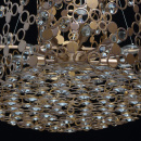 Nowoczesna, duża lampa wisząca, mosiężne wykończenie, kryształy RegenBogen 121011312