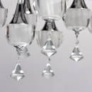 Nowoczesna lampa sufitowa LED w kształcie kwadratu, chrom, klosze szklane 455010913