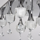 Nowoczesna lampa sufitowa LED w kształcie kwadratu, chrom, klosze szklane 455010913