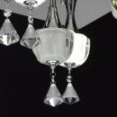 Nowoczesna lampa sufitowa LED w kształcie kwadratu, chrom, klosze szklane 455010913