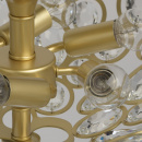 Nowoczesna lampa sufitowa na 6 żarówek, złote wykończenie MW-LIGHT Crystal 345012406