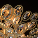 Nowoczesna lampa sufitowa na 6 żarówek, złote wykończenie MW-LIGHT Crystal 345012406