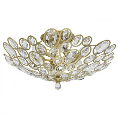 Nowoczesna lampa sufitowa na 6 żarówek, złote wykończenie MW-LIGHT Crystal 345012406