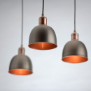 Nowoczesna lampa wisząca 5 kloszy, antyczne srebro i miedź MW-LIGHT Industrial 551011205