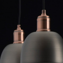 Nowoczesna lampa wisząca 5 kloszy, antyczne srebro i miedź MW-LIGHT Industrial 551011205