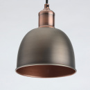 Nowoczesna lampa wisząca 5 kloszy, antyczne srebro i miedź MW-LIGHT Industrial 551011205