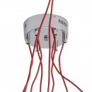 Nowoczesna lampa wisząca chromowane kule LED, czerwone przewody Cottbus MW-Light 492014406