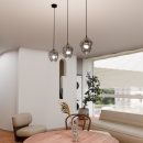 Nowoczesna lampa wisząca ISTAR 1 BL GRAFIT Emibig 680/1