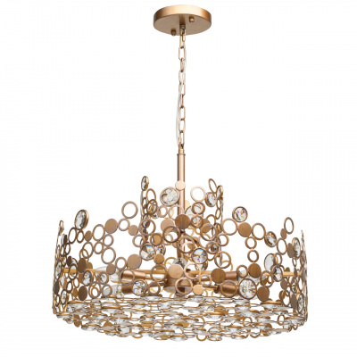 Nowoczesna lampa wisząca o mosiężnym wykończeniu RegenBogen Neoclassic 121011206