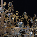 Nowoczesna lampa wisząca o mosiężnym wykończeniu RegenBogen Neoclassic 121011206