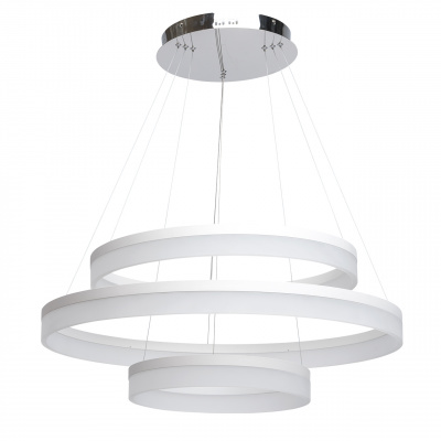 Nowoczesna lampa wisząca trzy ringi LED białe, matowe RegenBogen Hi-Tech 661011603