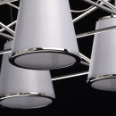 Nowoczesna lampa wisząca ze stali nierdzewnej ze srebrnymi abażurami Chiaro 612010306