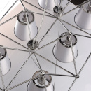 Nowoczesna lampa wisząca ze stali nierdzewnej ze srebrnymi abażurami Chiaro 612010306