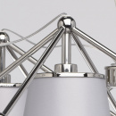 Nowoczesna lampa wisząca ze stali nierdzewnej ze srebrnymi abażurami Chiaro 612010306