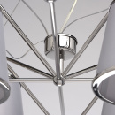 Nowoczesna lampa wisząca ze stali nierdzewnej ze srebrnymi abażurami Chiaro 612010306