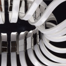 Nowoczesne, futurystyczne oświetlenie sufitowe LED w stylu falistym RegenBogen 496013724