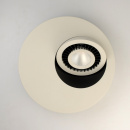Nowoczesne okrągłe oświetlenie sufitowe LED z czarnym, obrotowym spotem 637016401