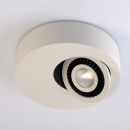 Nowoczesne okrągłe oświetlenie sufitowe LED z czarnym, obrotowym spotem 637016401