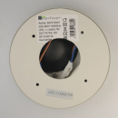Nowoczesne okrągłe oświetlenie sufitowe LED z czarnym, obrotowym spotem 637016401
