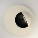 Nowoczesne okrągłe oświetlenie sufitowe LED z czarnym, obrotowym spotem 637016401