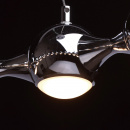 Nowoczesne oświetlenie LED do salonu czarny chrom RegenBogen Techno 492013014