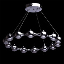 Nowoczesne oświetlenie LED do salonu czarny chrom RegenBogen Techno 492013014