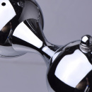 Nowoczesne oświetlenie LED do salonu czarny chrom RegenBogen Techno 492013014