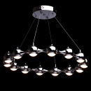 Nowoczesne oświetlenie LED do salonu czarny chrom RegenBogen Techno 492013014