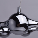 Nowoczesne oświetlenie LED do salonu czarny chrom RegenBogen Techno 492013014