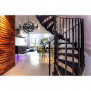 Nowoczesny czarny żyrandol kula z elementami stylu średniowiecznego 249017208